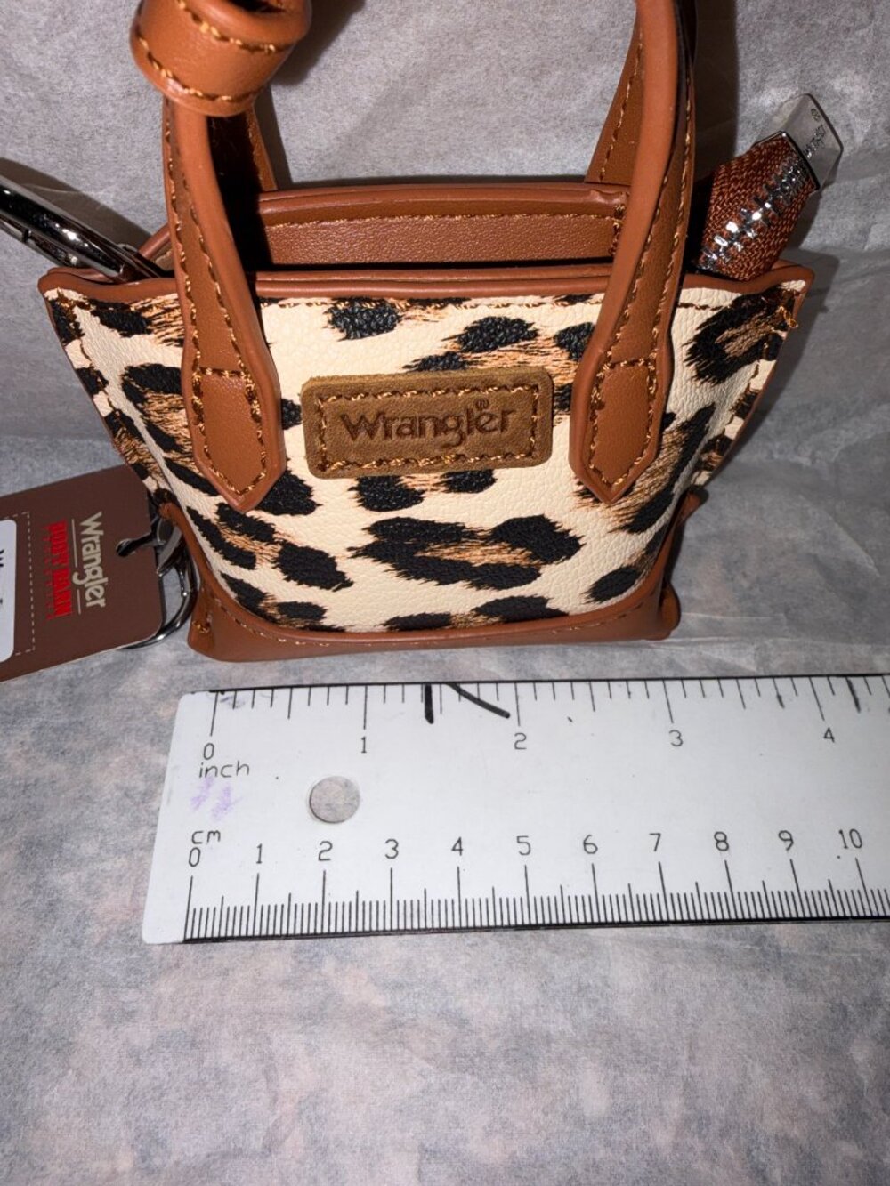Wrangler Leopard Mini Bag Charm Keychain Boot Barn Exclusive - Picture 2 of 6